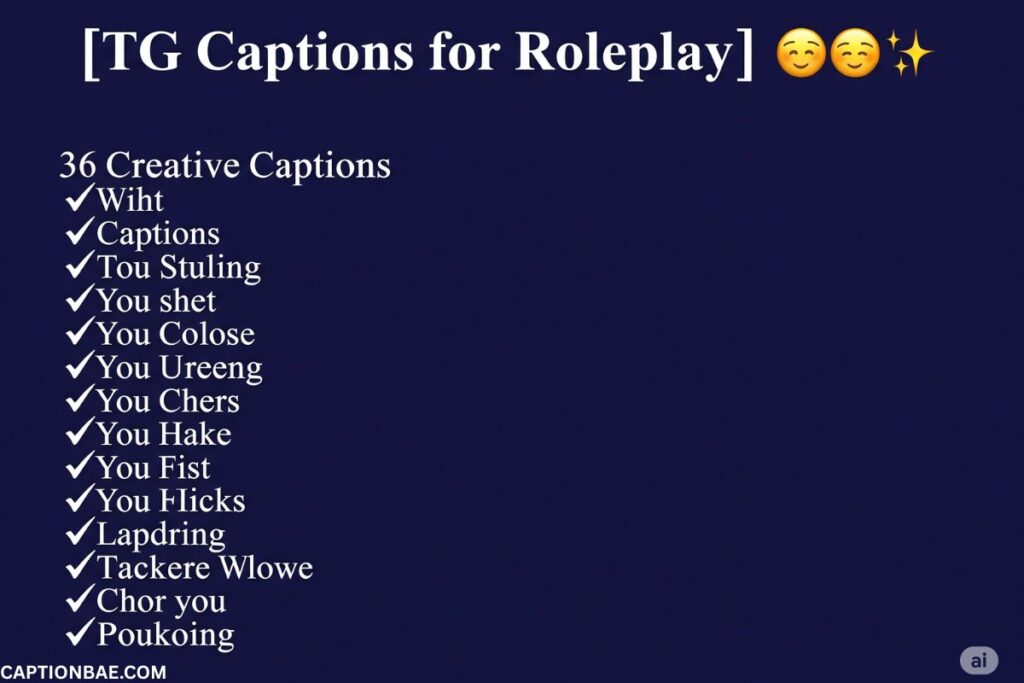 TG Captions for Roleplay