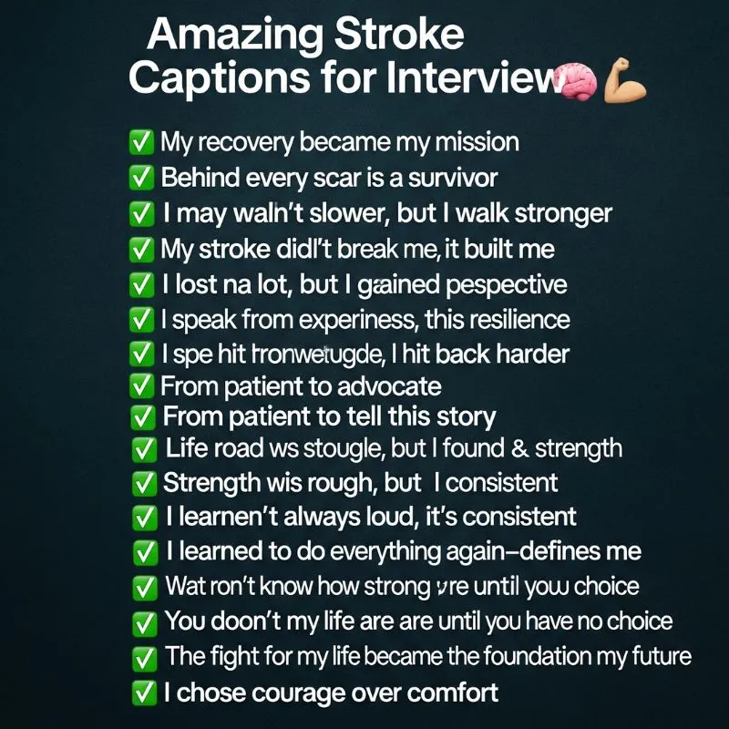 Amazing Stroke Captions for Interview
