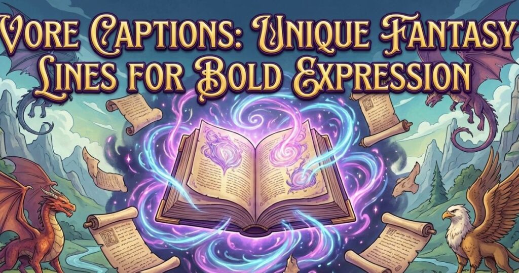 Vore Captions: Unique Fantasy Lines for Bold Expression