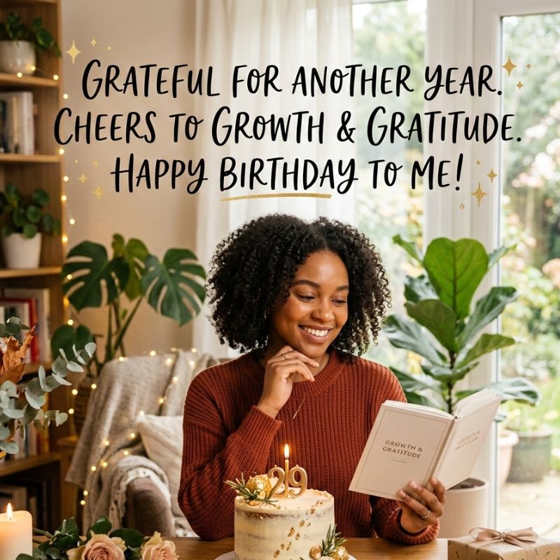 Birthday Caption for Myself Celebrating Growth and Gratitude