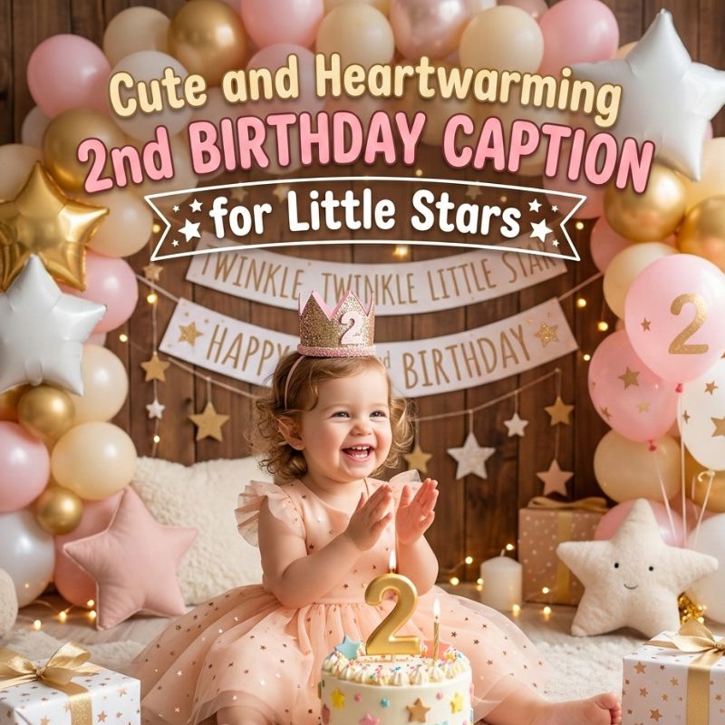 Cute and Heartwarming 2nd Birthday Caption for Little Stars