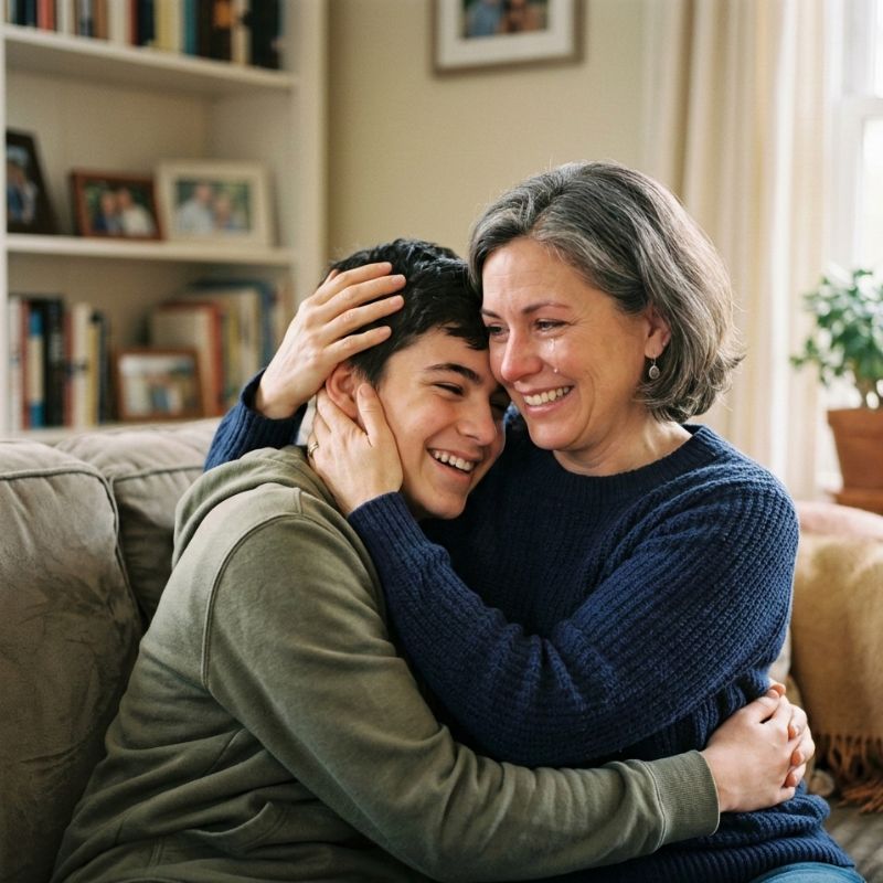 Emotional Mother and Son Caption for Unbreakable Bond Moments