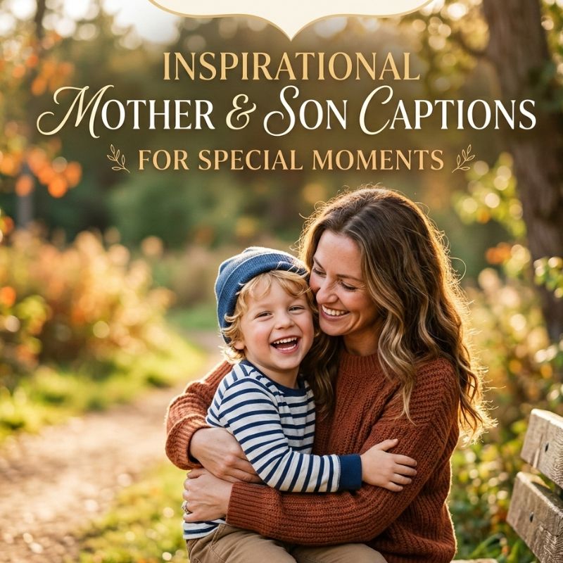 Inspirational Mother and Son Caption for Special Moments
