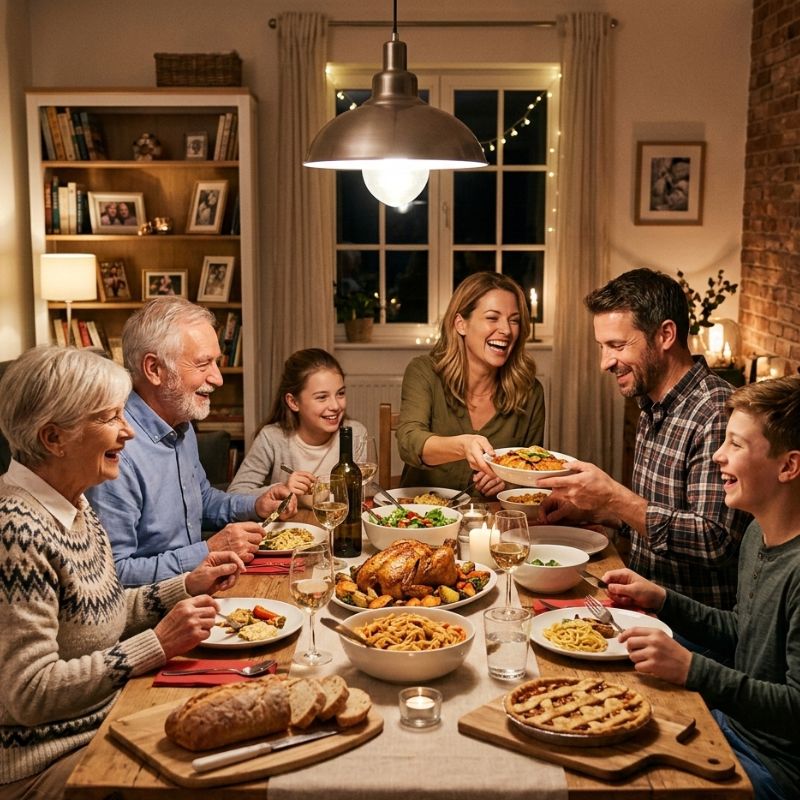 Perfect Family Dinner Caption for Weekend Gatherings