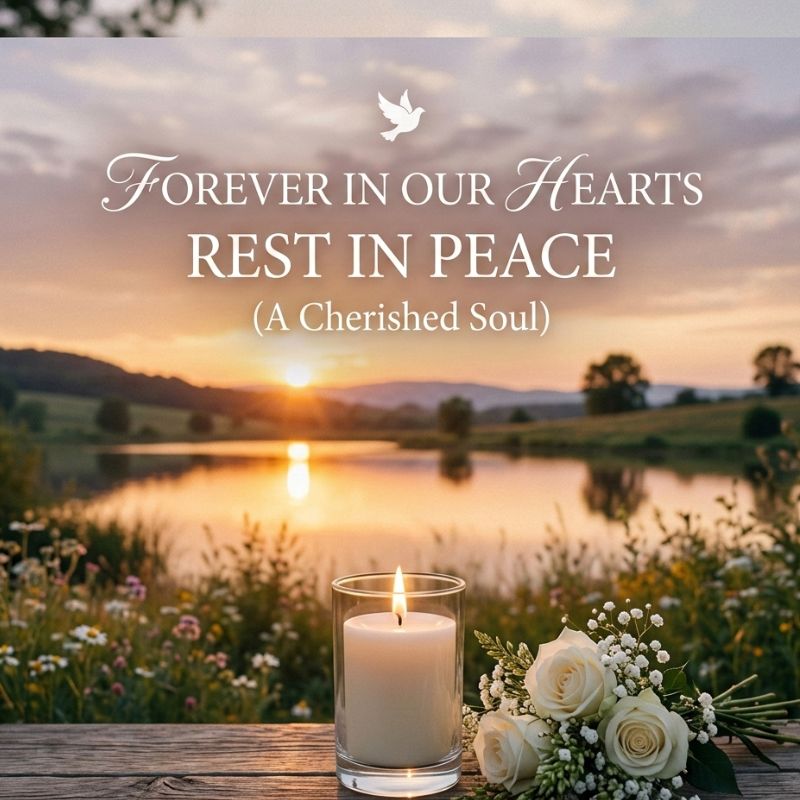 Short and Meaningful Rest in Peace Caption for Social Media