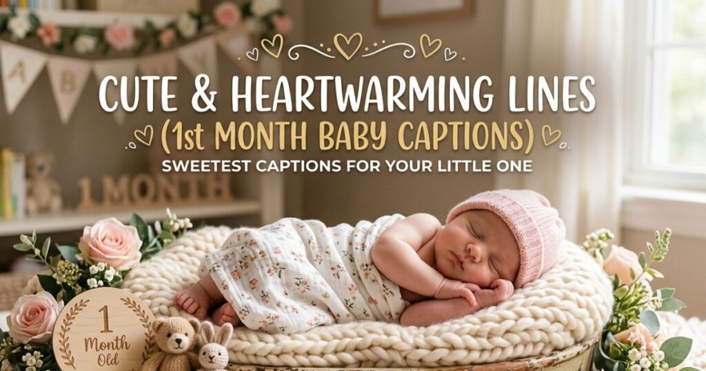 1st Month Baby Caption Cute & Heartwarming Lines 1st Month Baby Caption Cute & Heartwarming Lines