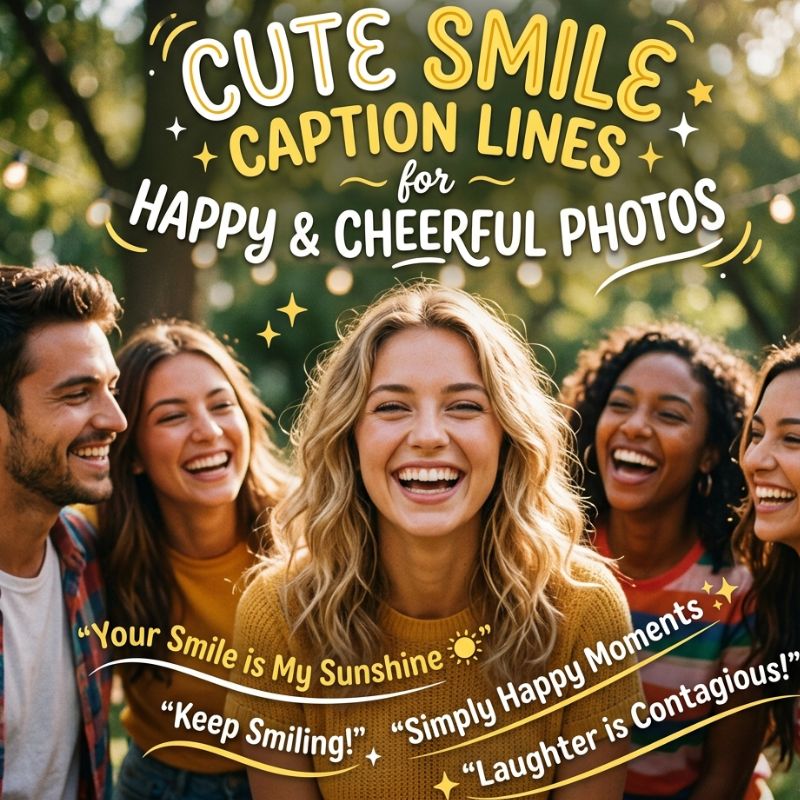 Cute Smile Caption Lines for Happy and Cheerful Photos