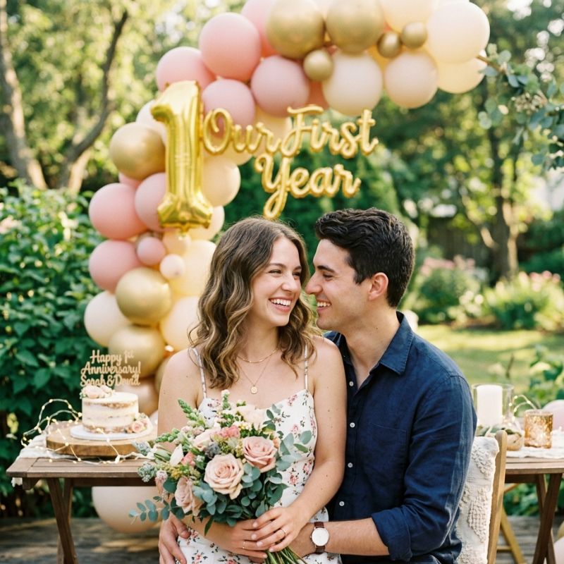 Cute 1st Anniversary Caption for Couples in Love