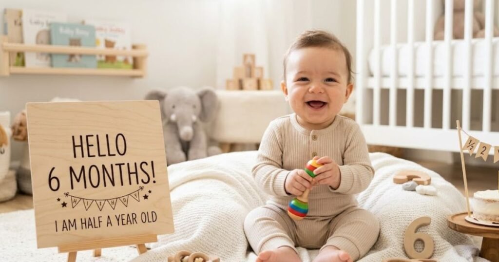 6 Months Old Baby Caption