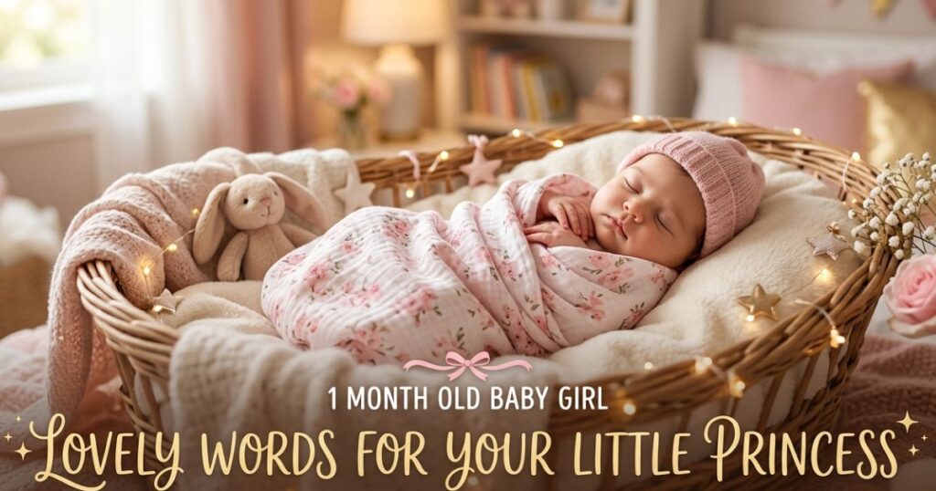 Short Caption for 1 Month Old Baby Girl Lovely Words for Your Little Princess
