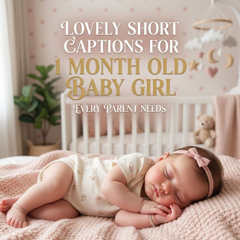 Lovely Short Caption for 1 Month Old Baby Girl Every Parent Needs