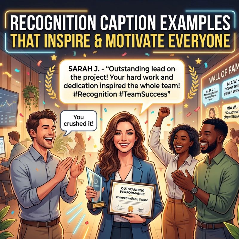 Recognition Caption Examples That Inspire and Motivate Everyone