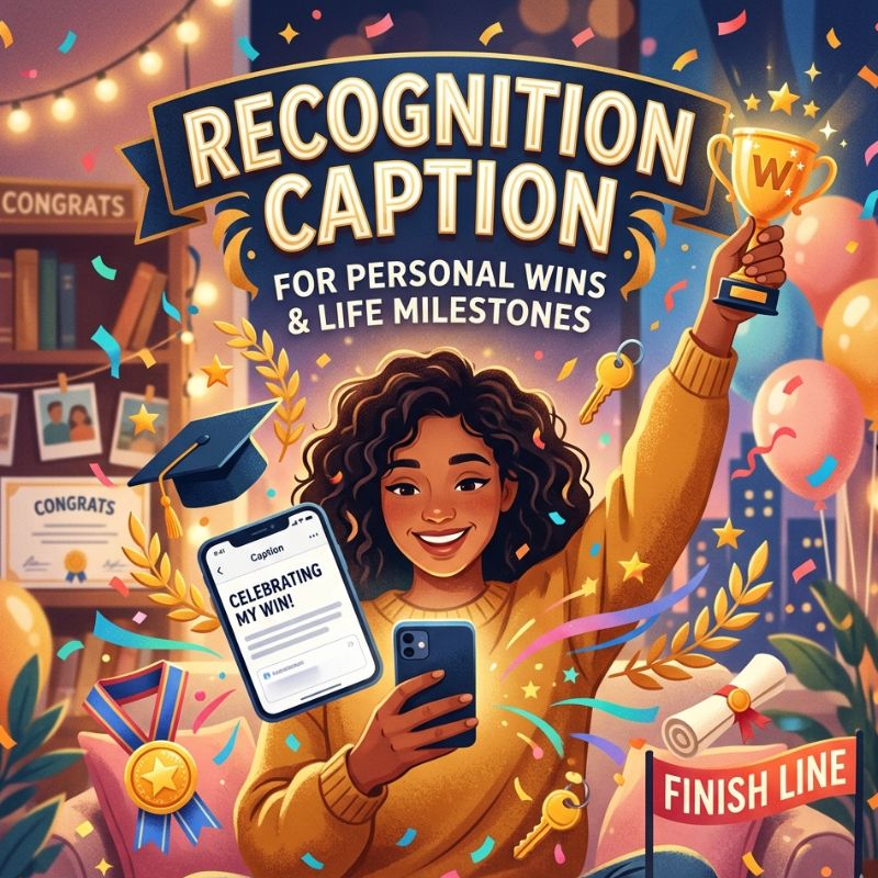 Recognition Caption for Personal Wins and Life Milestones