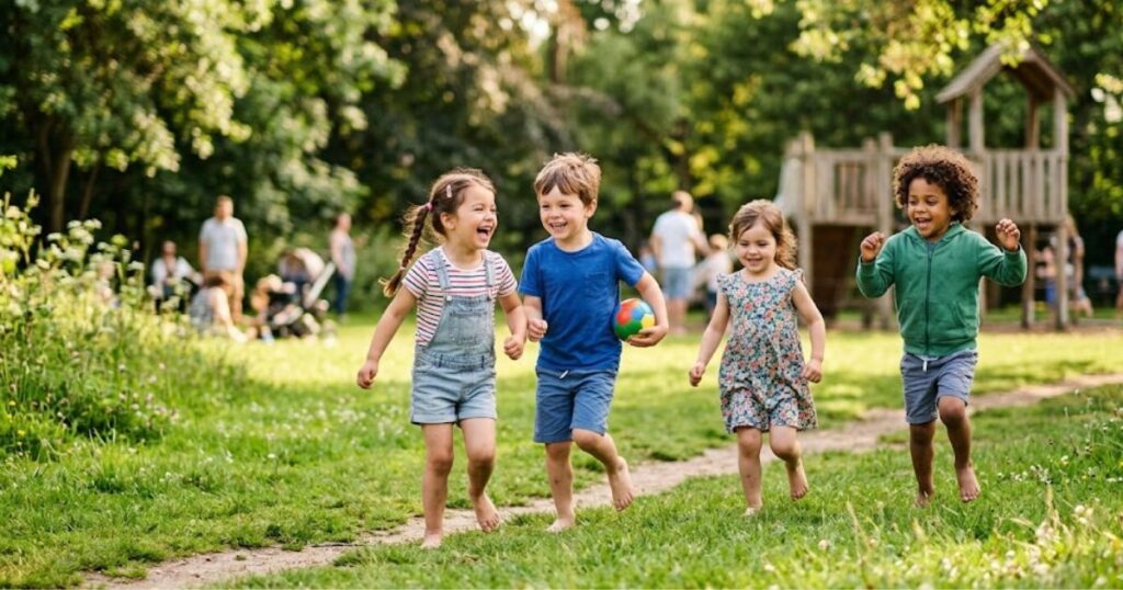 Kids Playing Captions Cute, Fun & Happy Moments Collection
