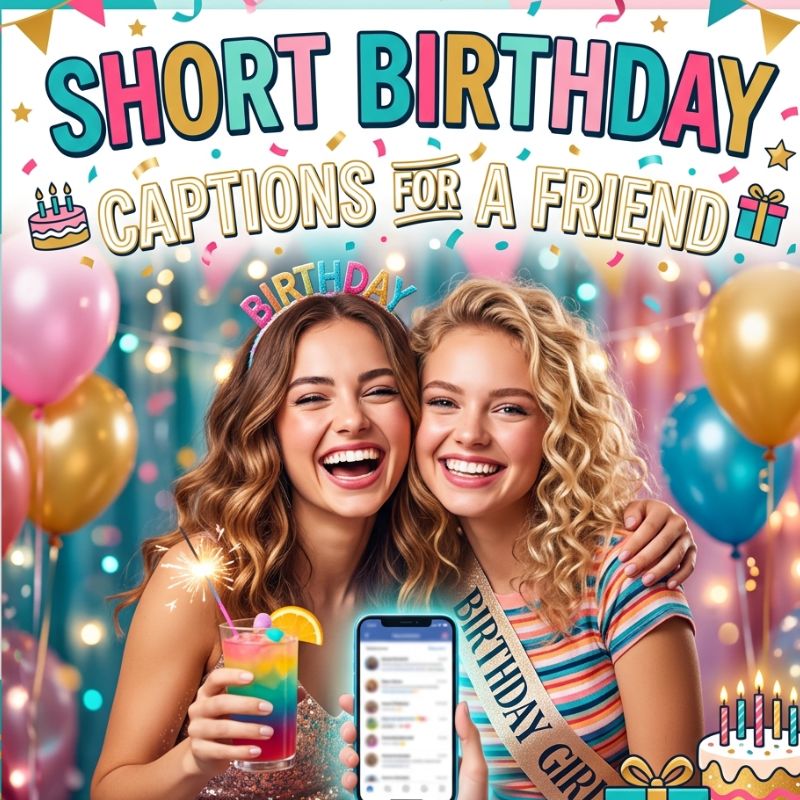 Short Birthday Captions for a Friend