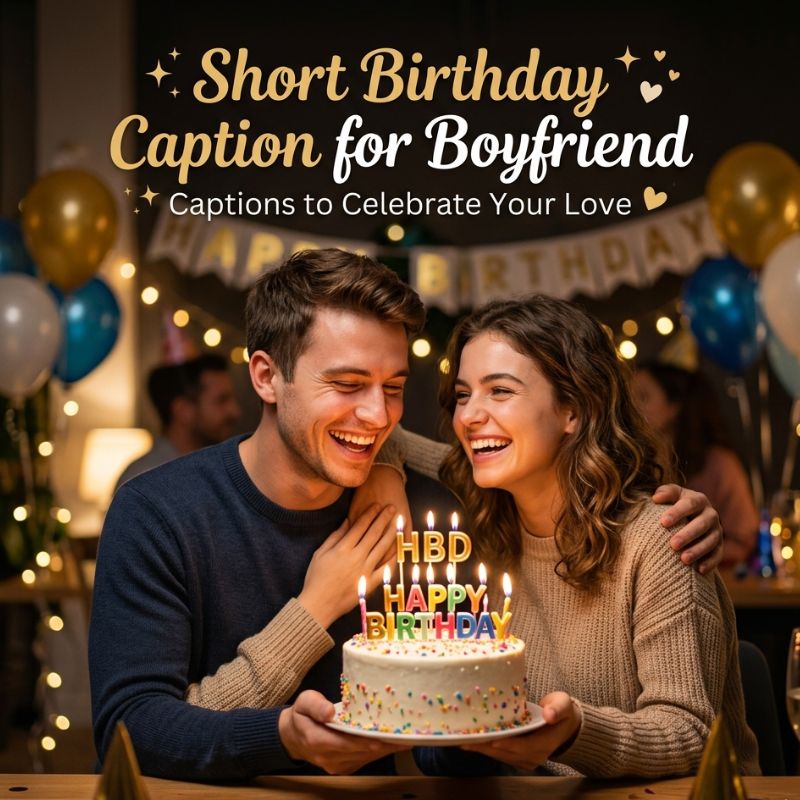 Short Birthday Caption for Boyfriend