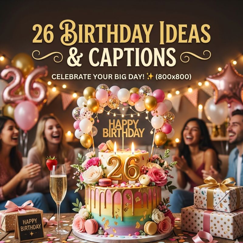 26 Birthday Ideas Captions