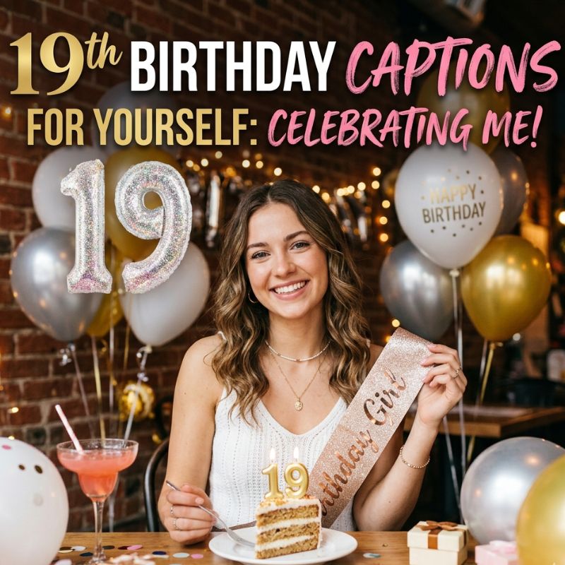 19th Birthday Captions for Yourself