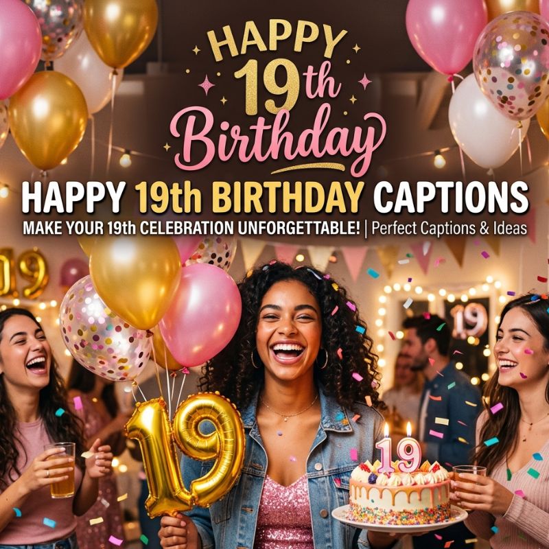 Happy 19th Birthday Captions
