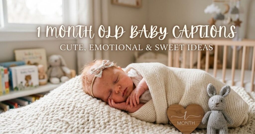 1 Month Old Baby Captions Cute, Emotional & Sweet Ideas