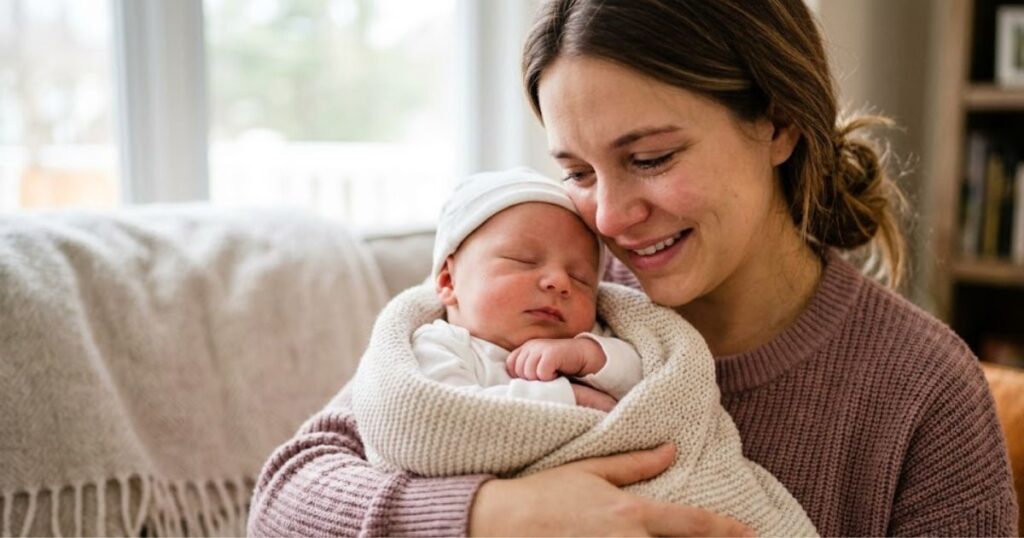 Emotional 1 Months Old Baby Caption