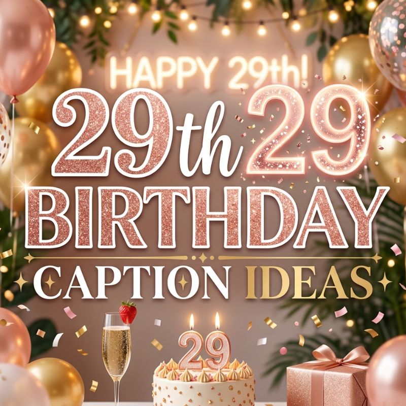 29th Birthday Caption Ideas