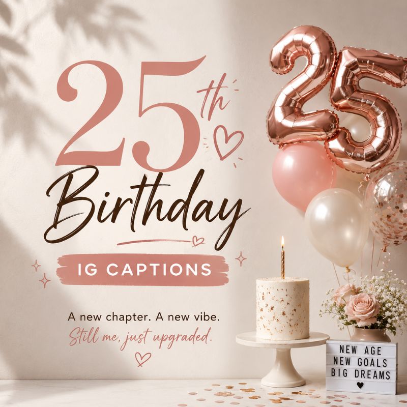 25th Birthday IG Captions