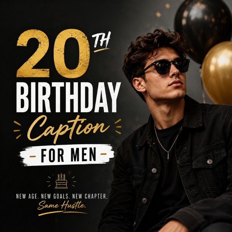 20th Birthday Caption for Men