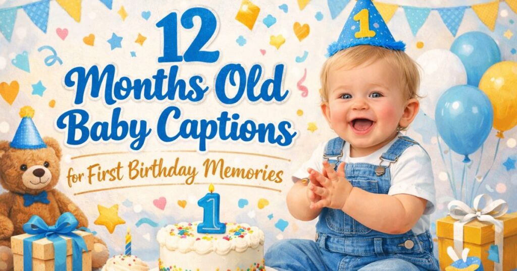 12 Months Old Baby Caption for First Birthday Memories