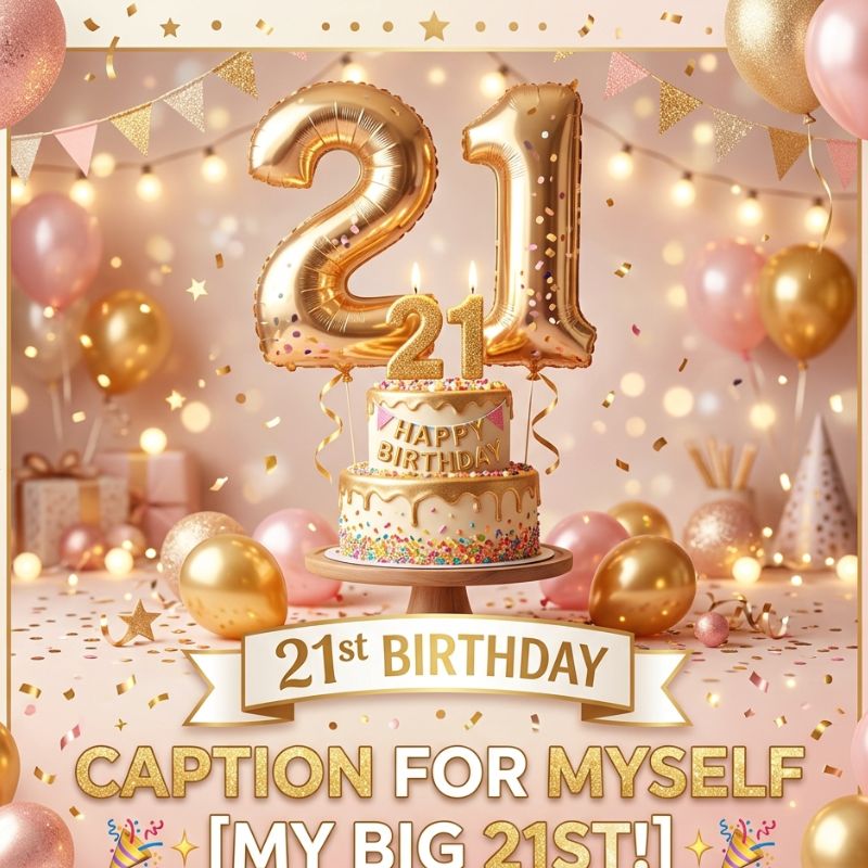 21st birthday caption for myself