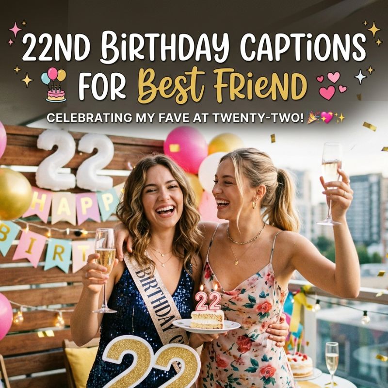 22nd birthday captions for best friend