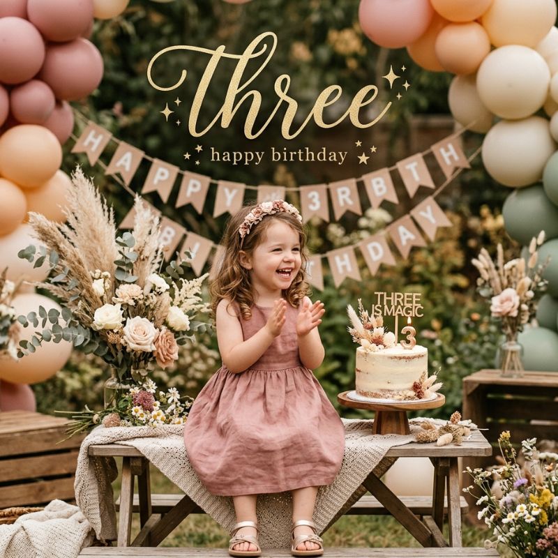 3rd birthday caption aesthetic