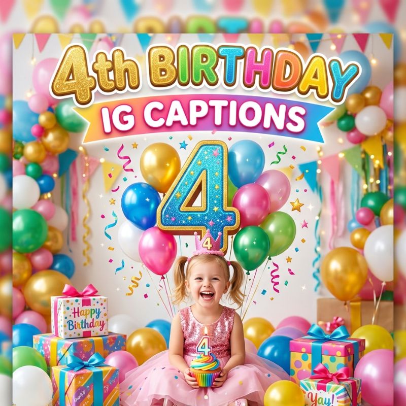 4th Birthday IG Captions