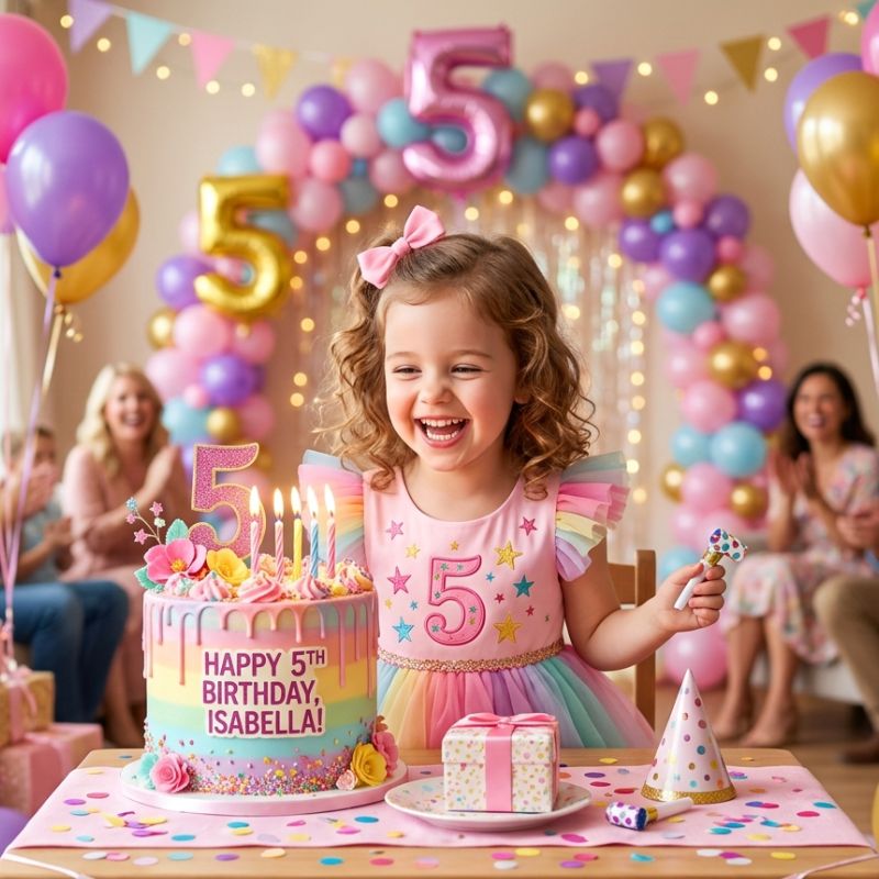 5th Birthday Caption for Daughter