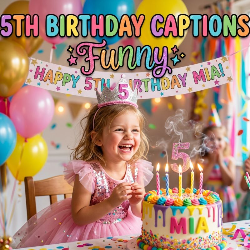 5th Birthday Captions Funny