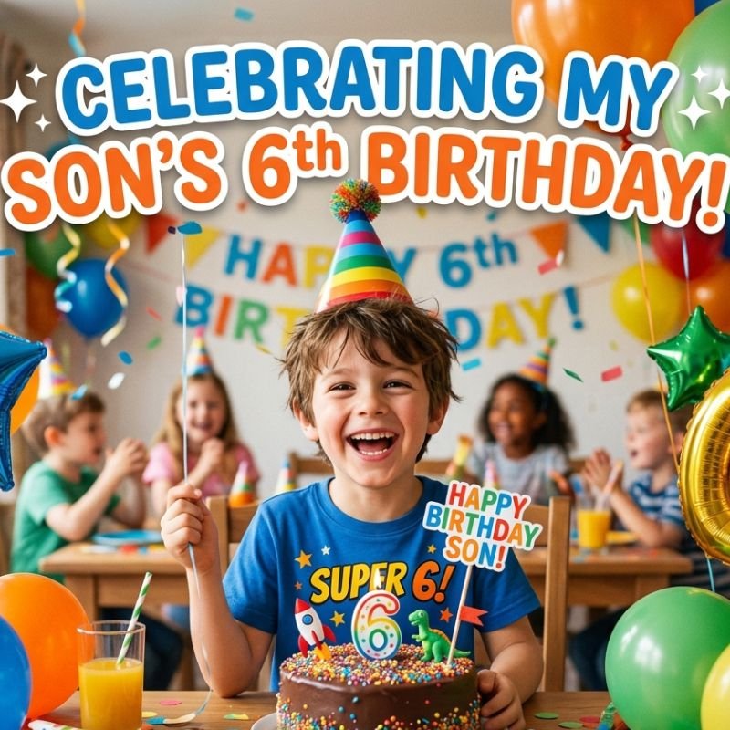 6th birthday captions for son