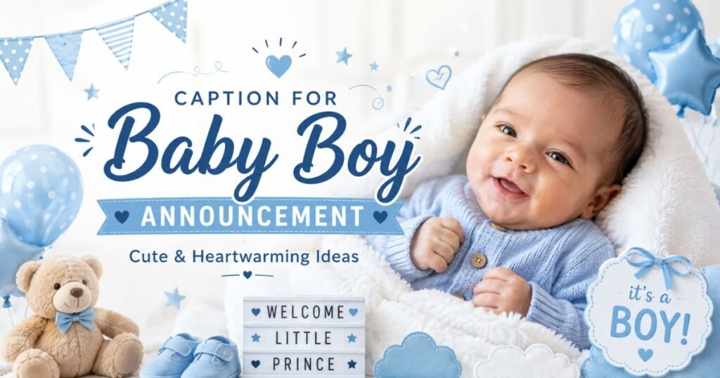 Caption for Baby Boy Announcement Cute & Heartwarming Ideas
