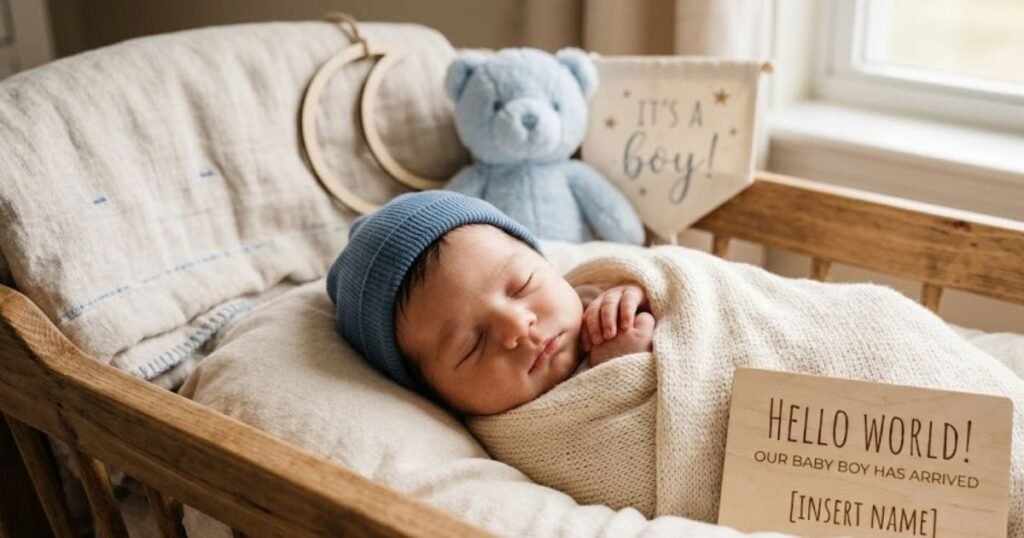 Caption for Baby Boy Announcement