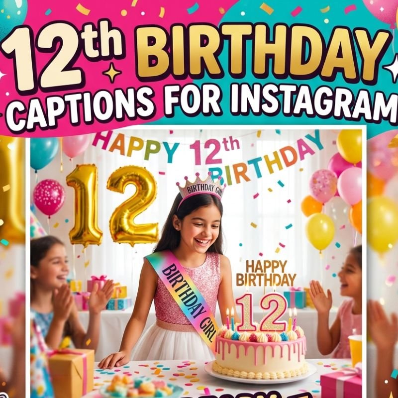 12th Birthday Captions for Instagram