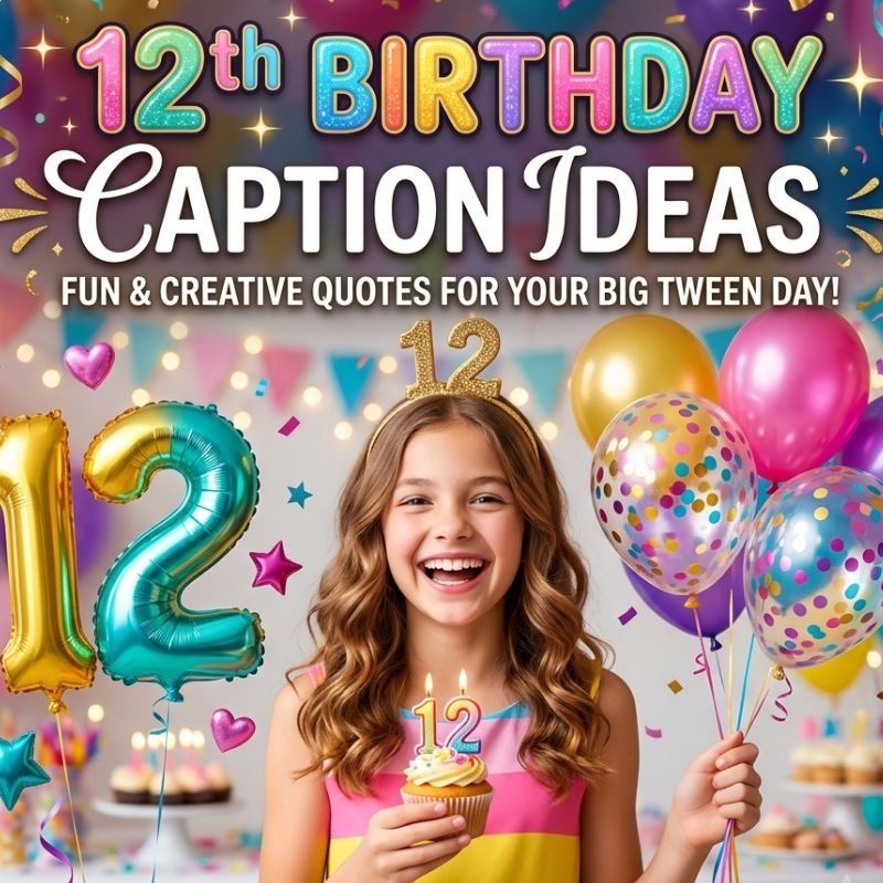 12th Birthday Caption Ideas