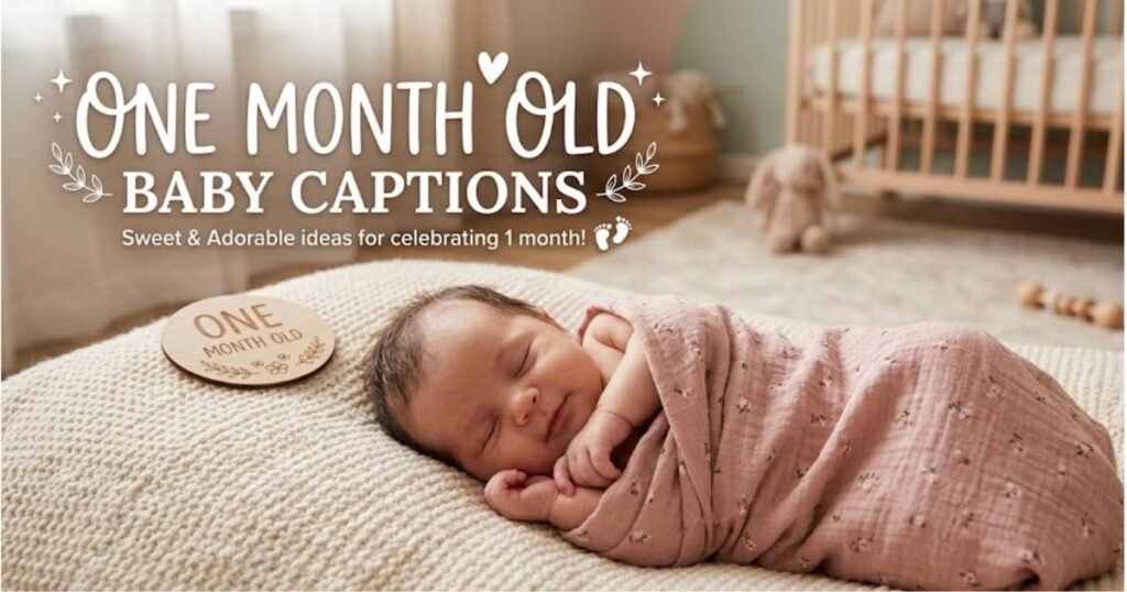 One Month Old Baby Captions