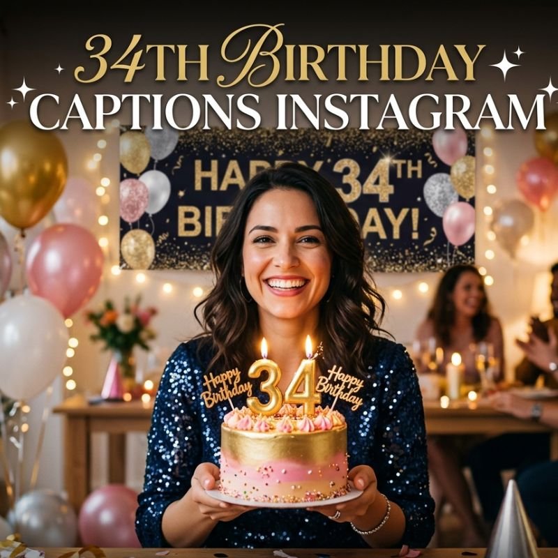 34th Birthday Captions Instagram