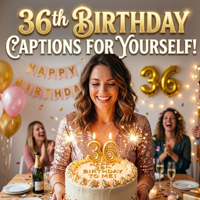 36th Birthday Captions for Yourself