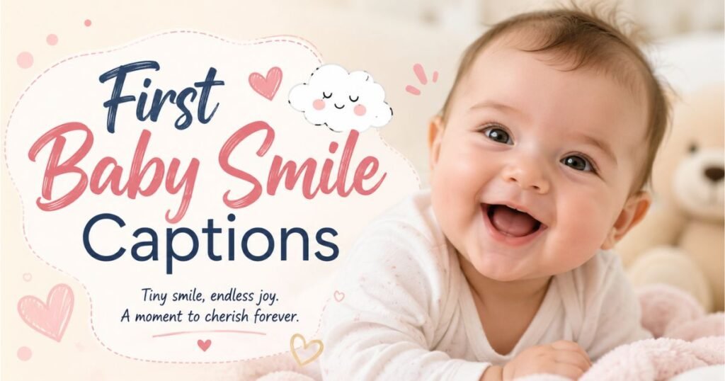 First Baby Smile Captions