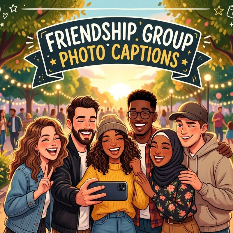 Friendship Group Photo Captions