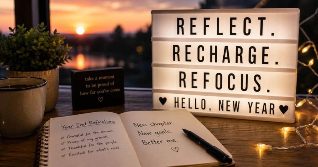 Reflective Year End Captions