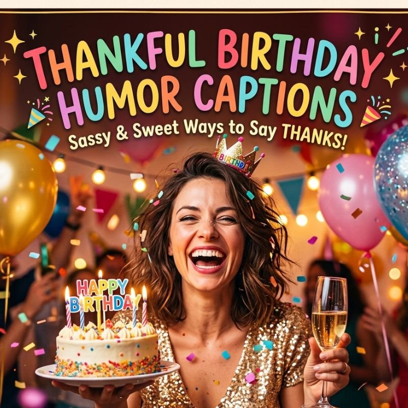 Thankful Birthday Humor Captions