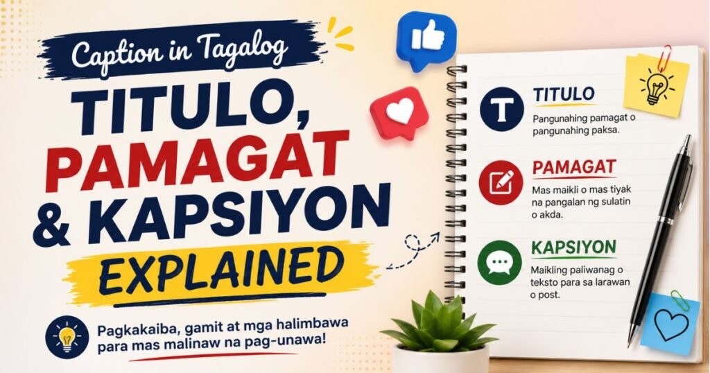 Caption in Tagalog Titulo, Pamagat & Kapsiyon Explained 