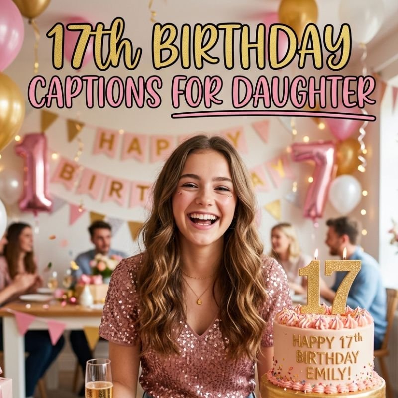 17th Birthday Captions for Daughter