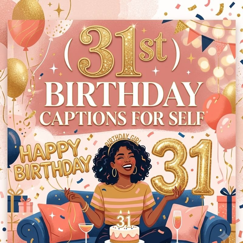 31st Birthday Captions for Self